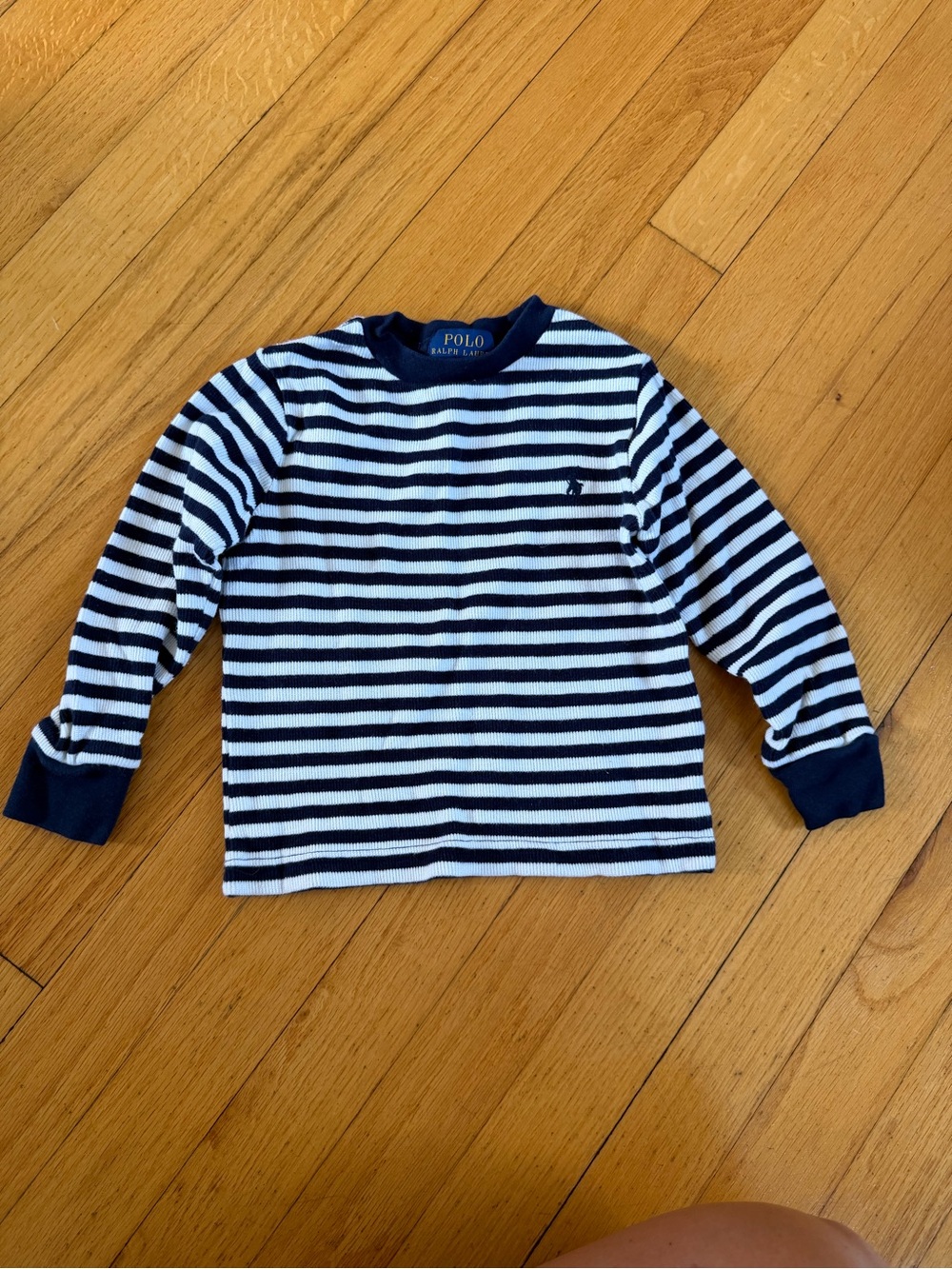 Polo by Ralph Lauren Kids Navy & White Striped Long Sleeve Tee